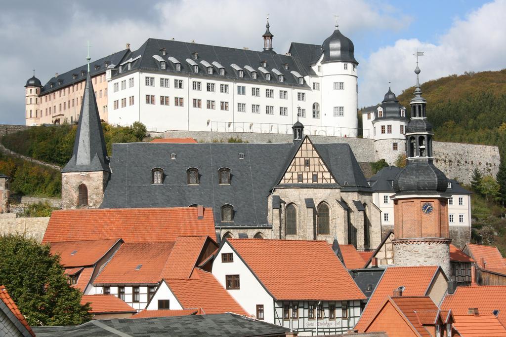 Hotel Garni Weisses Ross Stolberg i. Harz Esterno foto