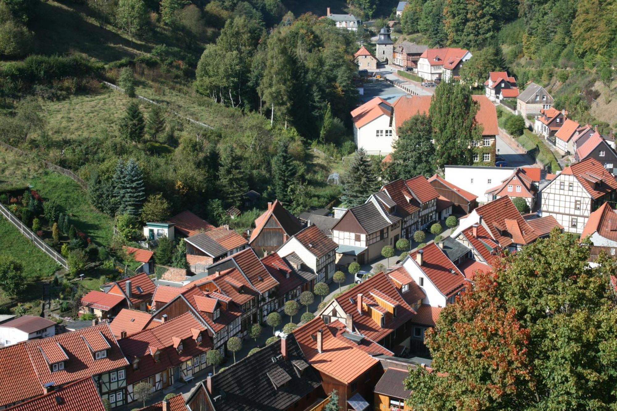 Hotel Garni Weisses Ross Stolberg i. Harz Esterno foto