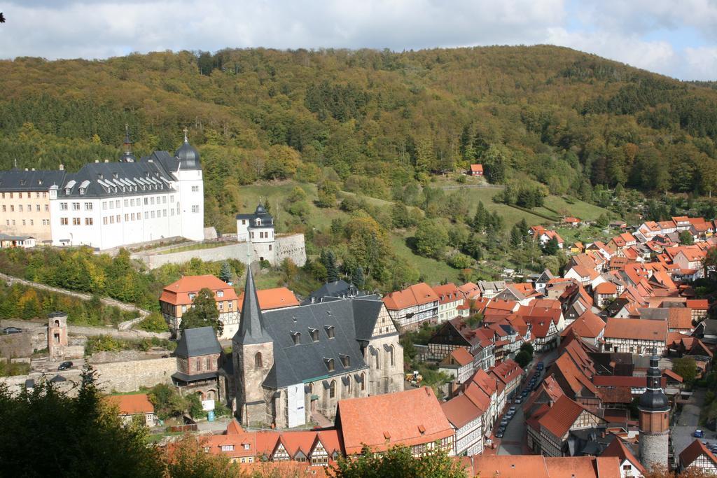Hotel Garni Weisses Ross Stolberg i. Harz Esterno foto