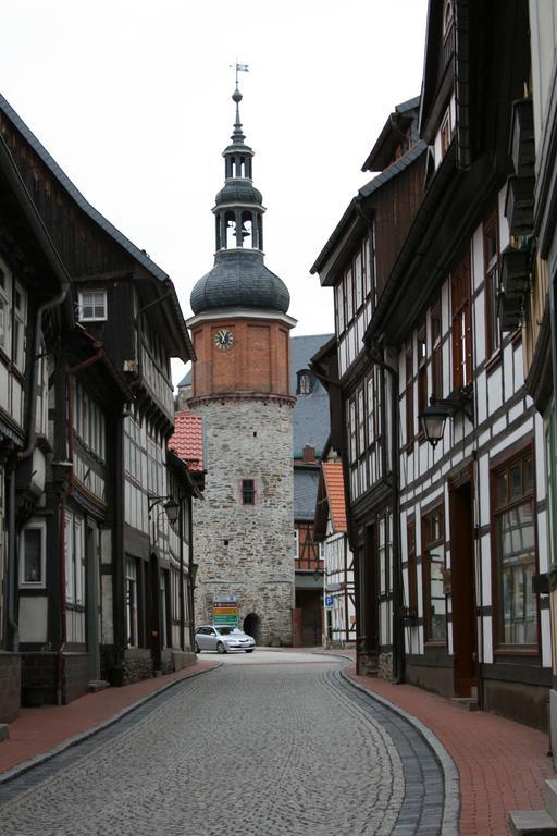 Hotel Garni Weisses Ross Stolberg i. Harz Esterno foto